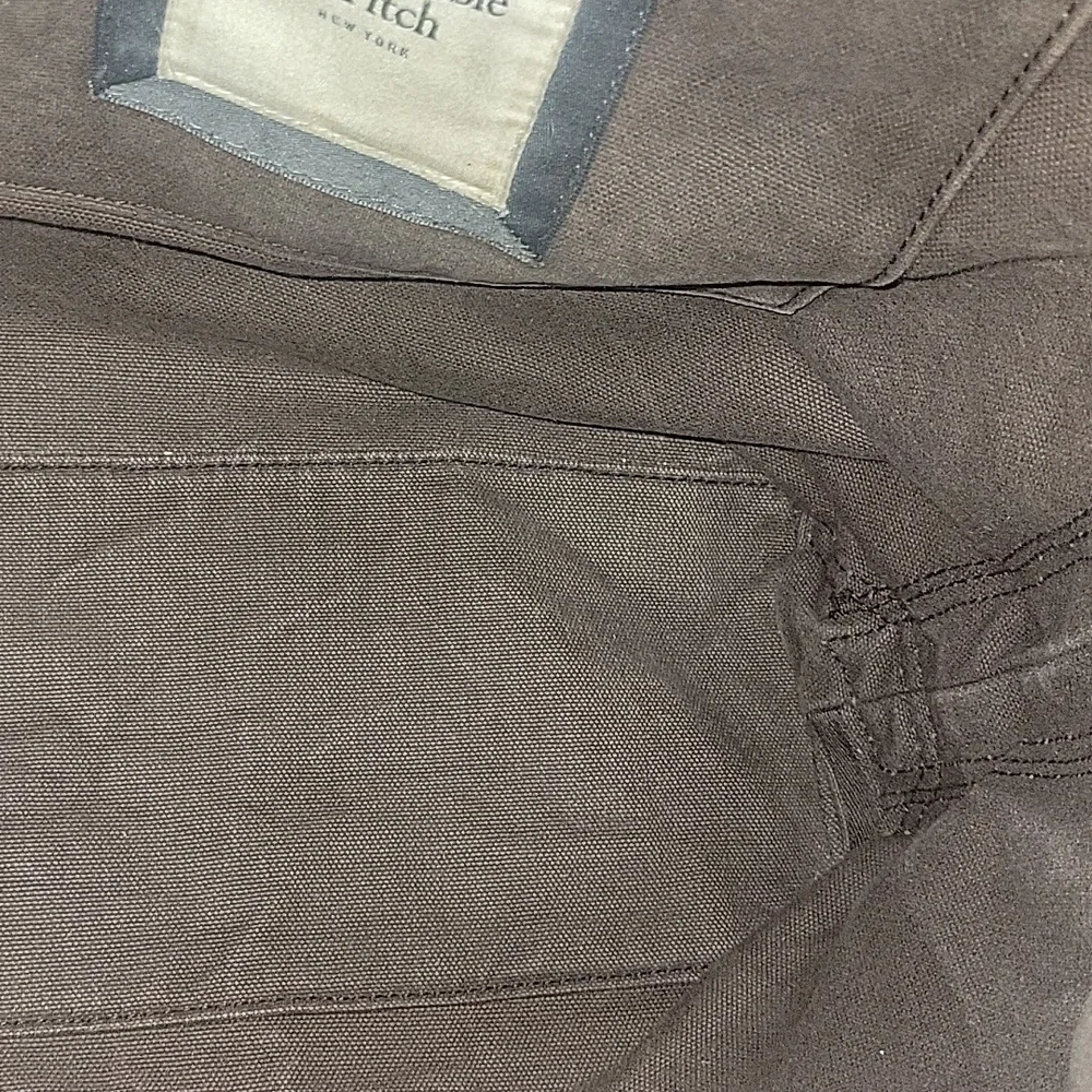 Abercrombie & Fitch Brown Canvas Leather Tote Bag for Men